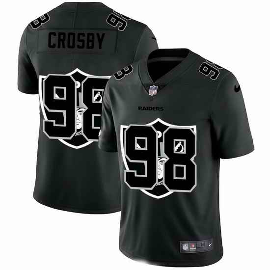 Las Vegas Raiders 98 Maxx Crosby Men Nike Team Logo Dual Overlap Limited NFL Jersey Black